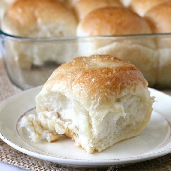 Homemade Yeast Rolls & Butter