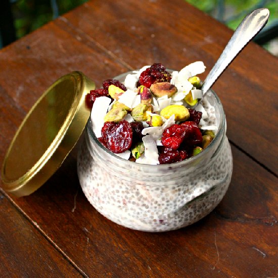 Cherry-Coconut Chia Seed Pudding