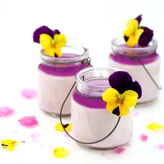 Violets Panna Cotta