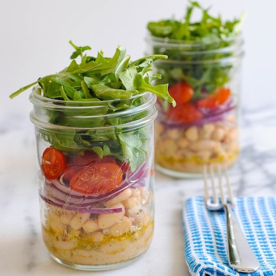 Marinated White Bean Salad Jars