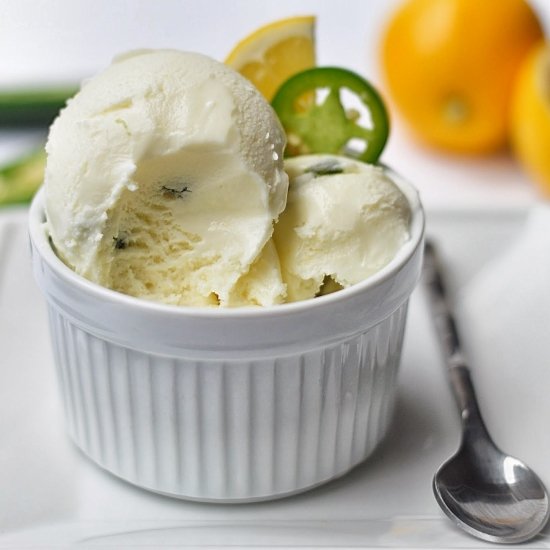 Lemon/Candied Jalapeno Ice Cream