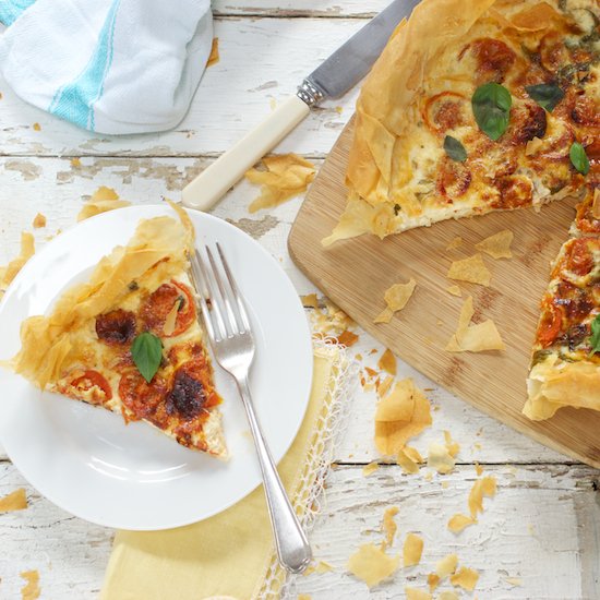 Roasted Tomato Filo Quiche