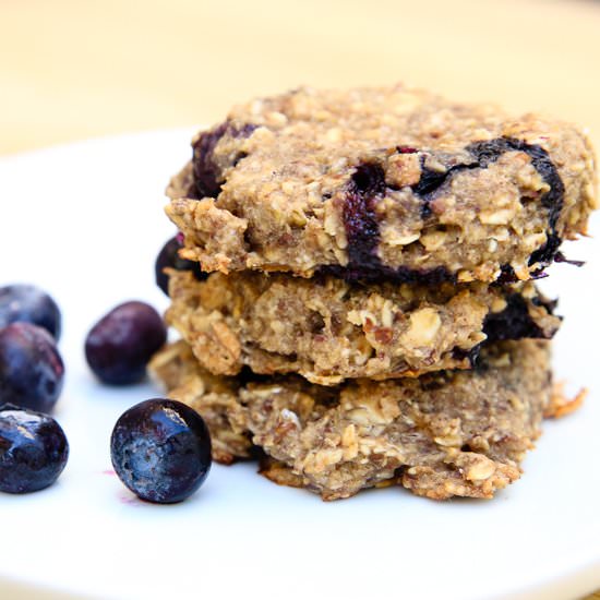 Banana Blueberry Breakfast Cookies