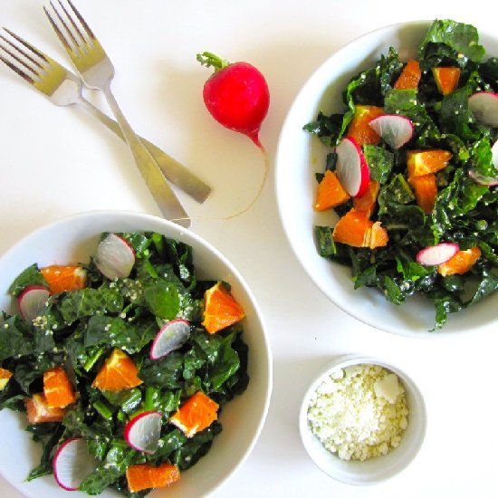 Kale Cara Cara Salad with Hemp Seed