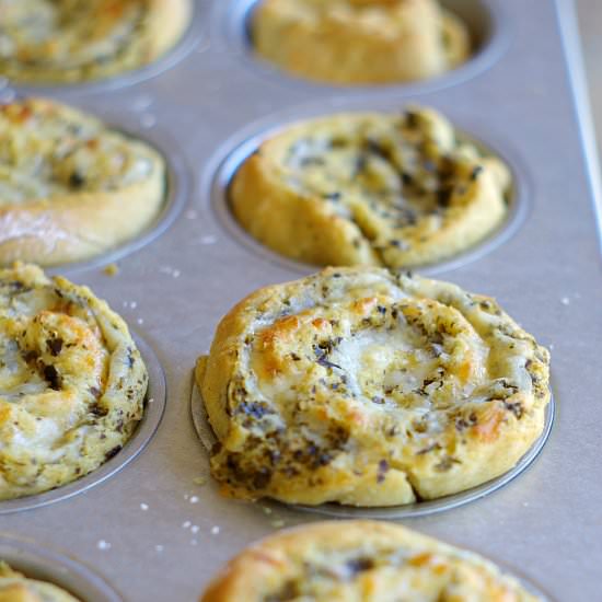 Gluten Free Cheesy Pesto Rolls