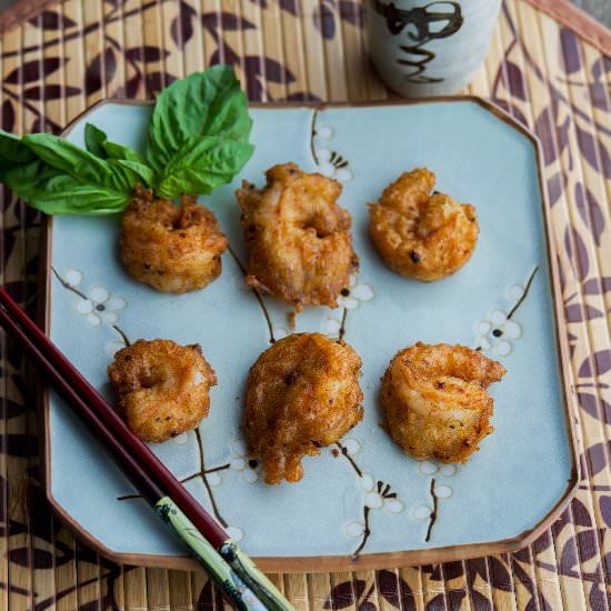 Tomato Basil Tempura Shrimp