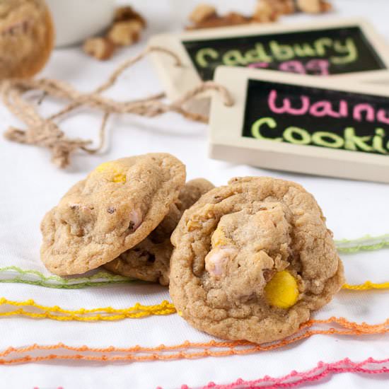 Cadbury Mini Egg Walnut Cookies