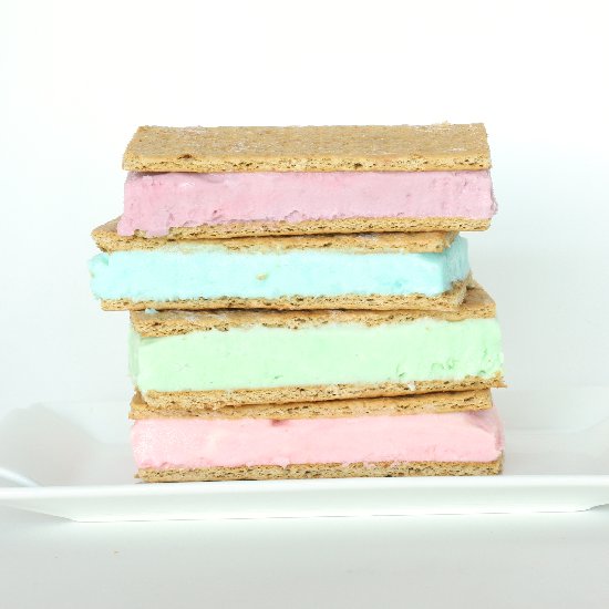 Colorful Ice-Cream Sandwich Treats