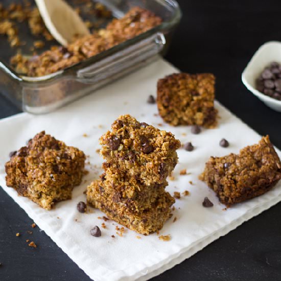 Triple Chocolate Oatmeal Cookie Bar