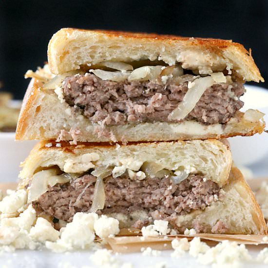 Smoked Blue Cheese Patty Melt