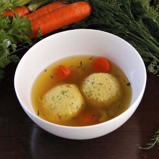 Vegetarian Matzo Ball Soup