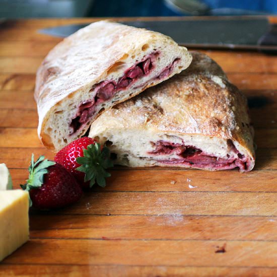 Roasted Strawberry Ciabatta