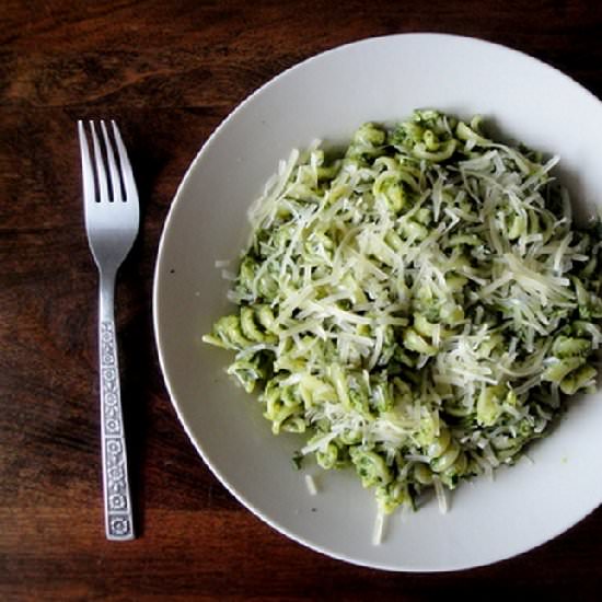 Wilted Spinach & Arugula Pesto with