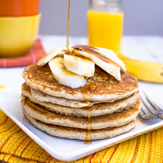 Whole Wheat Banana Pancakes