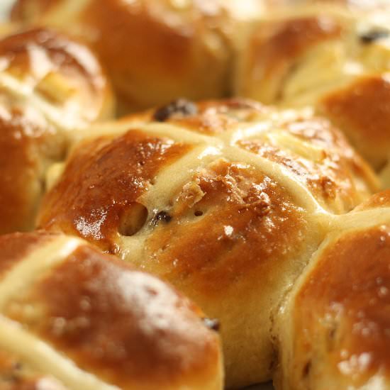 Cherry & Chocolate Hot Cross Buns