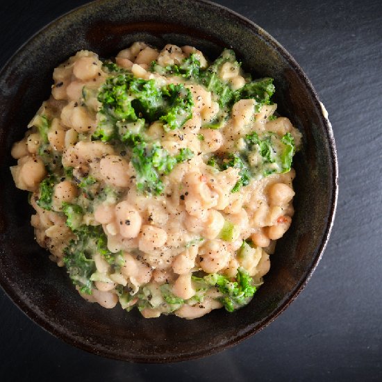 Creamy White Beans & Wilted Greens