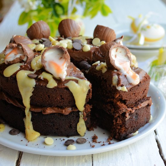 Creme Egg Chocolate Drizzle Cake