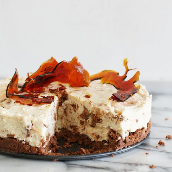 No bake Caramel Tim Tam cheesecake