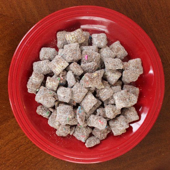 Chocolate Cupcake Puppy Chow