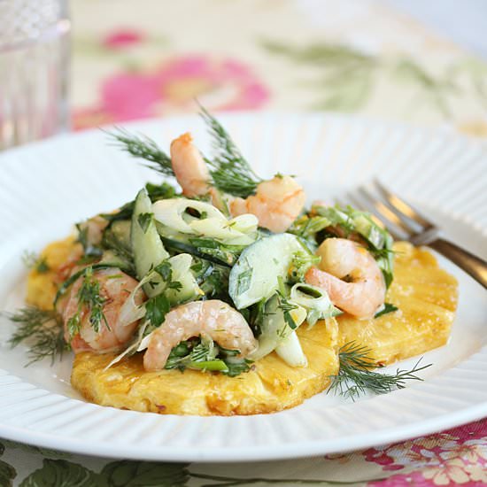 Roasted Shrimp & Pineapple Salad