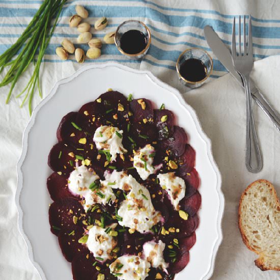 BEET-BURRATA CARPACCIO