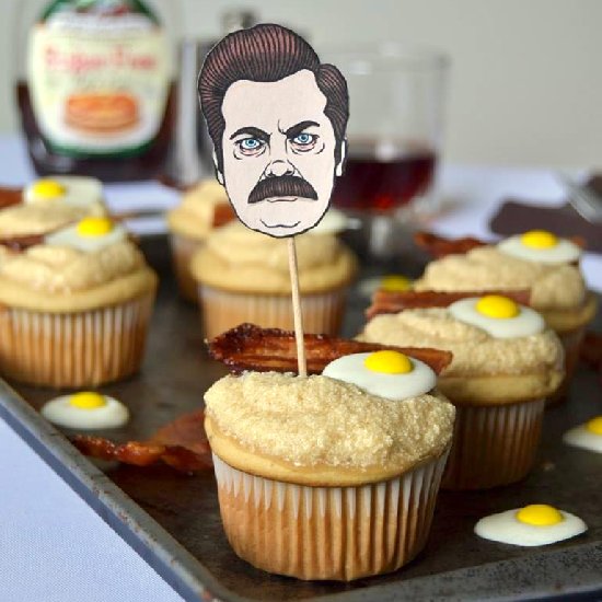 Ron Swanson Inspired Cupcakes