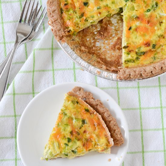 Brussels Sprouts and Cheese Quiche