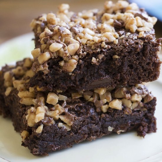 Tripple Chocolate Toffee Brownies