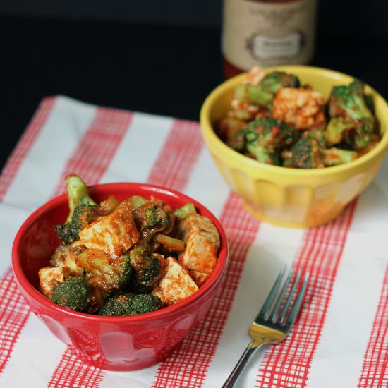 Tofu and Broccoli Ketchup Stir Fry