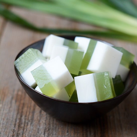 Coconut and Pandan Agar Dessert