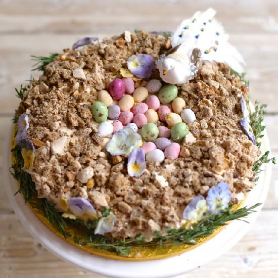 Coffee Meringue Easter Cake