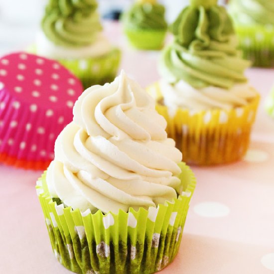 Healthy Green Vegan Matcha Cupcakes