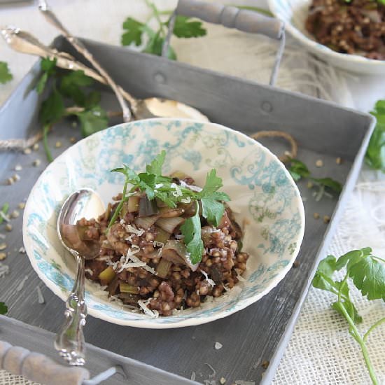 Mushroom & Leek Buckwheat Risotto