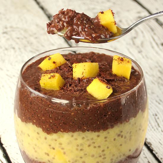 Mango Chocolate Chia Pudding