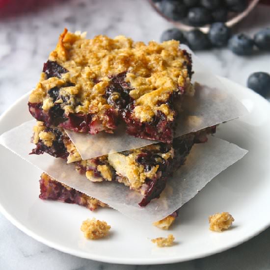 Gluten-free blueberry coconut bars