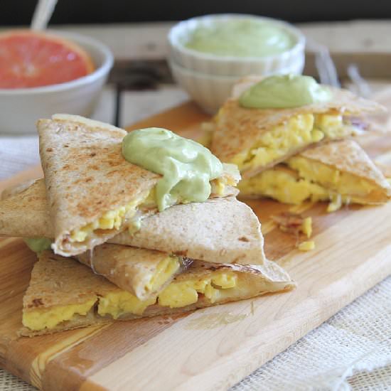 Bacon, Egg & Cheese Quesadillas