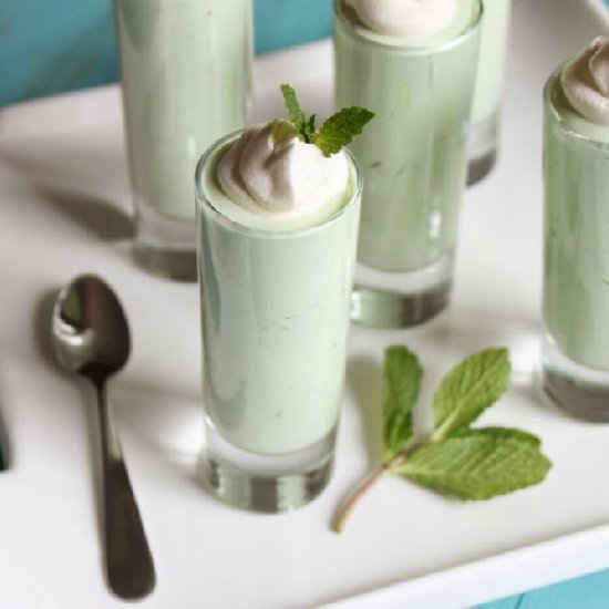 Mint Julep Pudding Shots