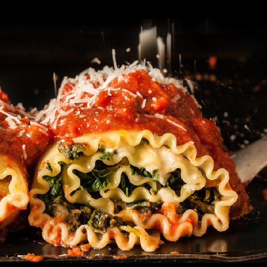 Spinach Lasagna Roll-Ups