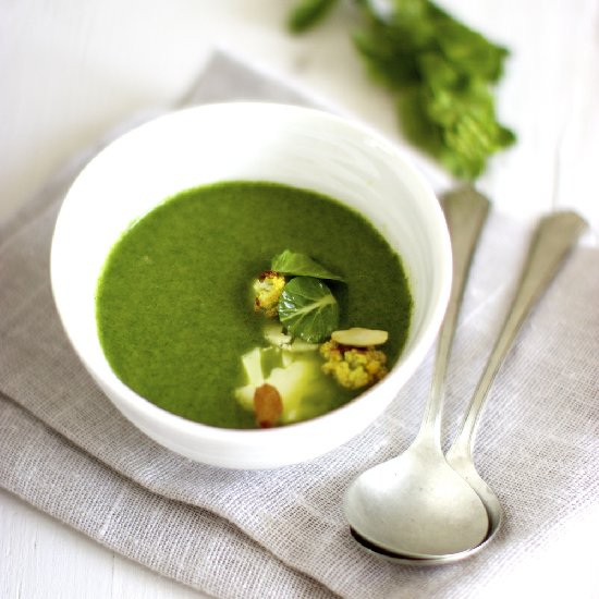 Nettle Cauliflower Soup