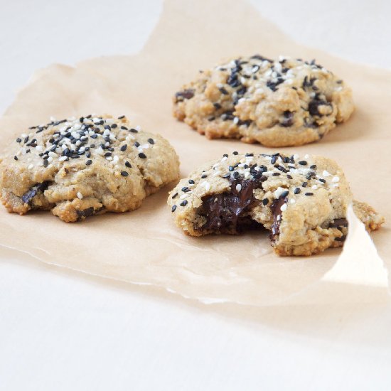 GF Tahini Chocolate Chip Cookies