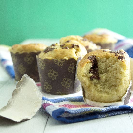 Cake Mix Banana Chocolate Muffins