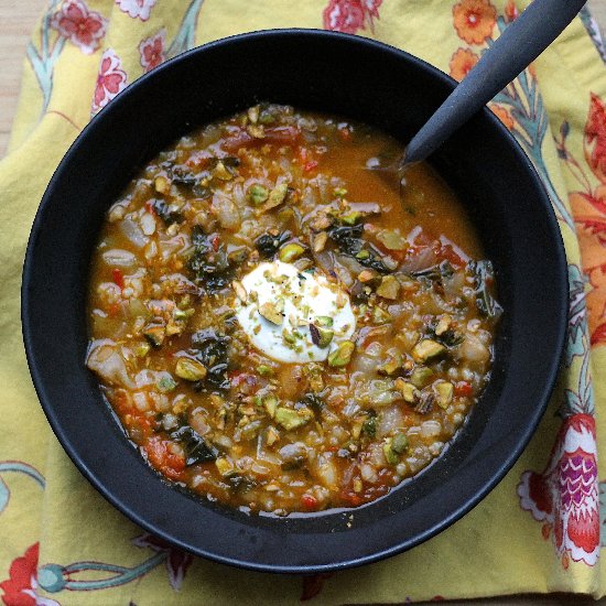 Spiced Bean and Rice Soup