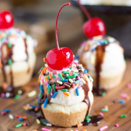 Sundae Sugar Cookie Cups