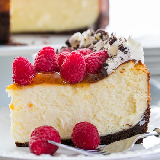 Raspberry Apricot Cheesecake