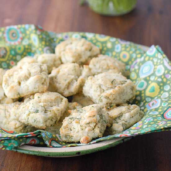 Goat Cheese Dill Mini Biscuits (GF)