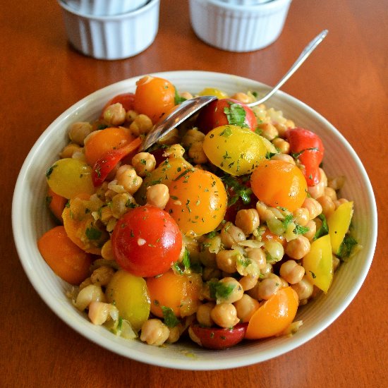 Heirloom Tomato & Chick Pea Salad