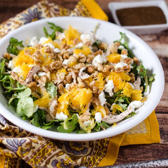 Orange Goat Cheese Arugula Salad