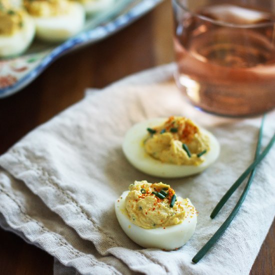 Miso Deviled Eggs