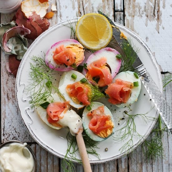 Easter Eggs with Trout and Herbs