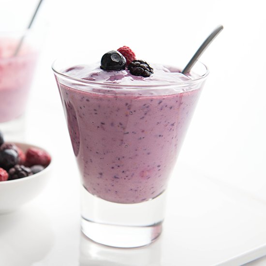 Vegan Four Ingredient Berry Yoghurt